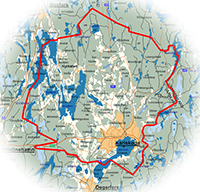 Karta över elområde