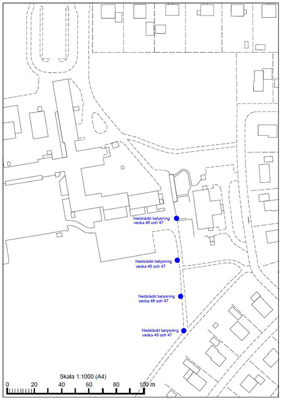 Karta mörkerövning Aggerudsskolan